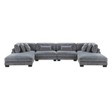 8555GY*2CR2AC2OT (6)6-Piece Modular Sectional with Ottomans from Homelegance - Luna Furniture