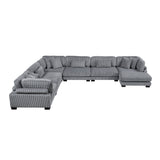 Traverse Gray 6-Piece Modular Sectional with Reversible Chaise from Homelegance - Luna Furniture