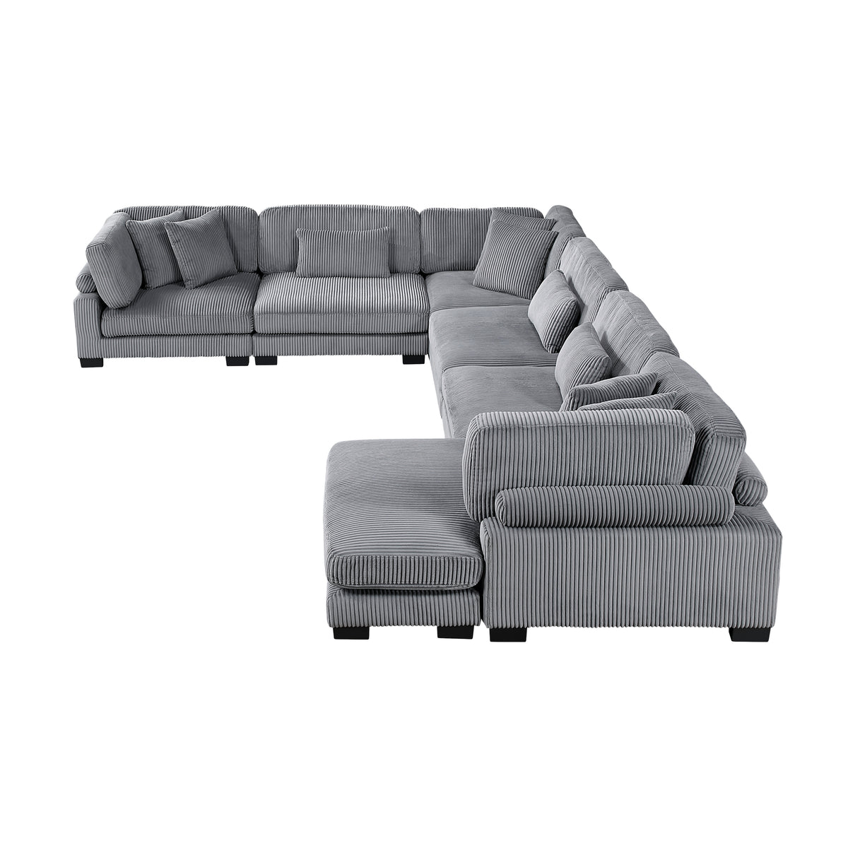 Traverse Gray 6-Piece Modular Sectional with Reversible Chaise from Homelegance - Luna Furniture