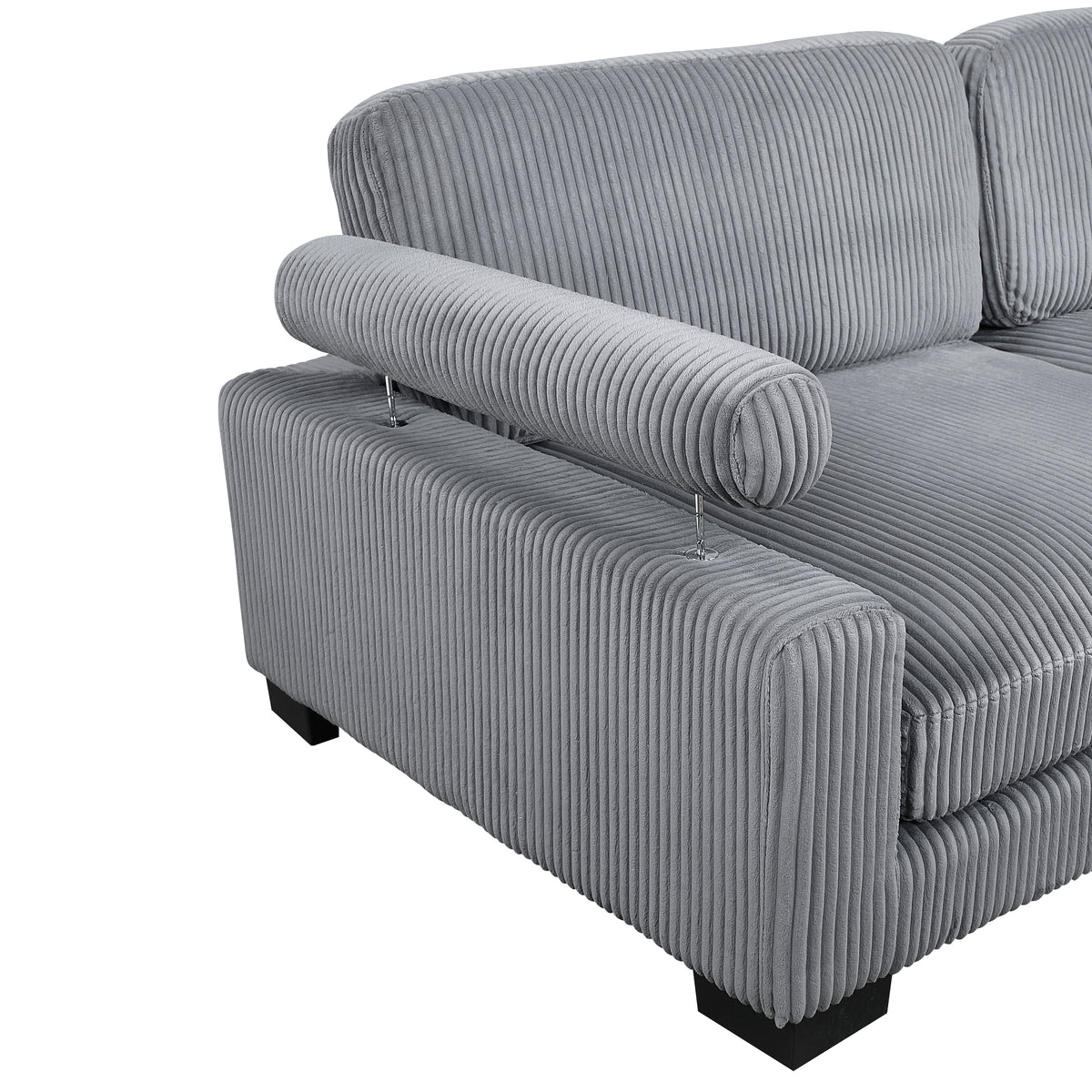 Traverse Gray 7-Piece Modular Sectional with Reversible Chaise and Ottoman from Homelegance - Luna Furniture