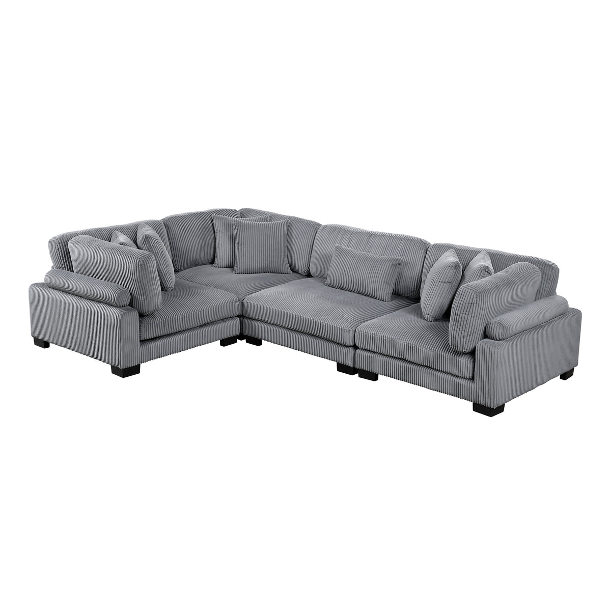8555GY*3CRAC (4)4-Piece Modular Sectional from Homelegance - Luna Furniture