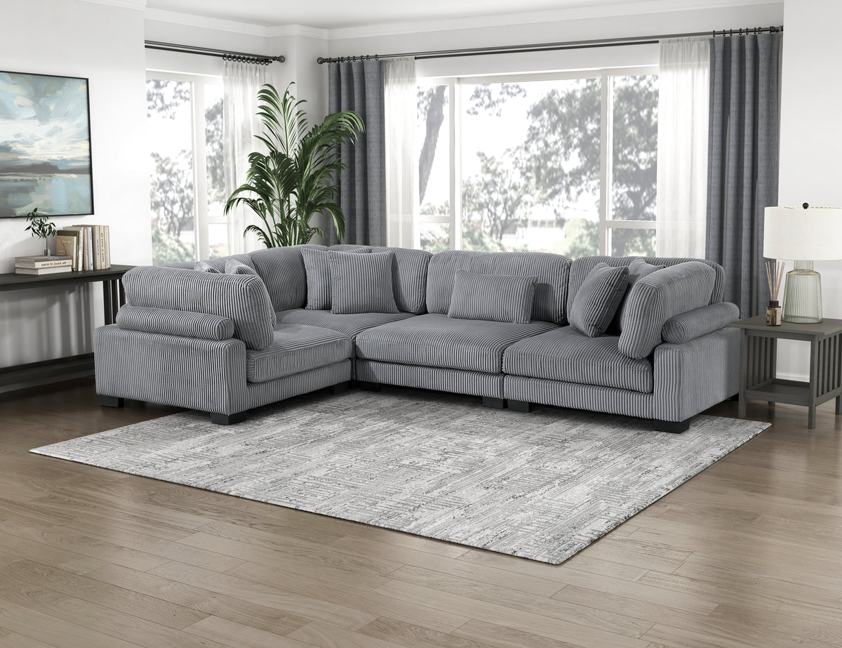 8555GY*3CRAC (4)4-Piece Modular Sectional from Homelegance - Luna Furniture