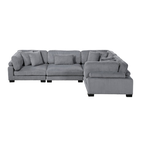 8555GY*3CRAC (4)4-Piece Modular Sectional from Homelegance - Luna Furniture