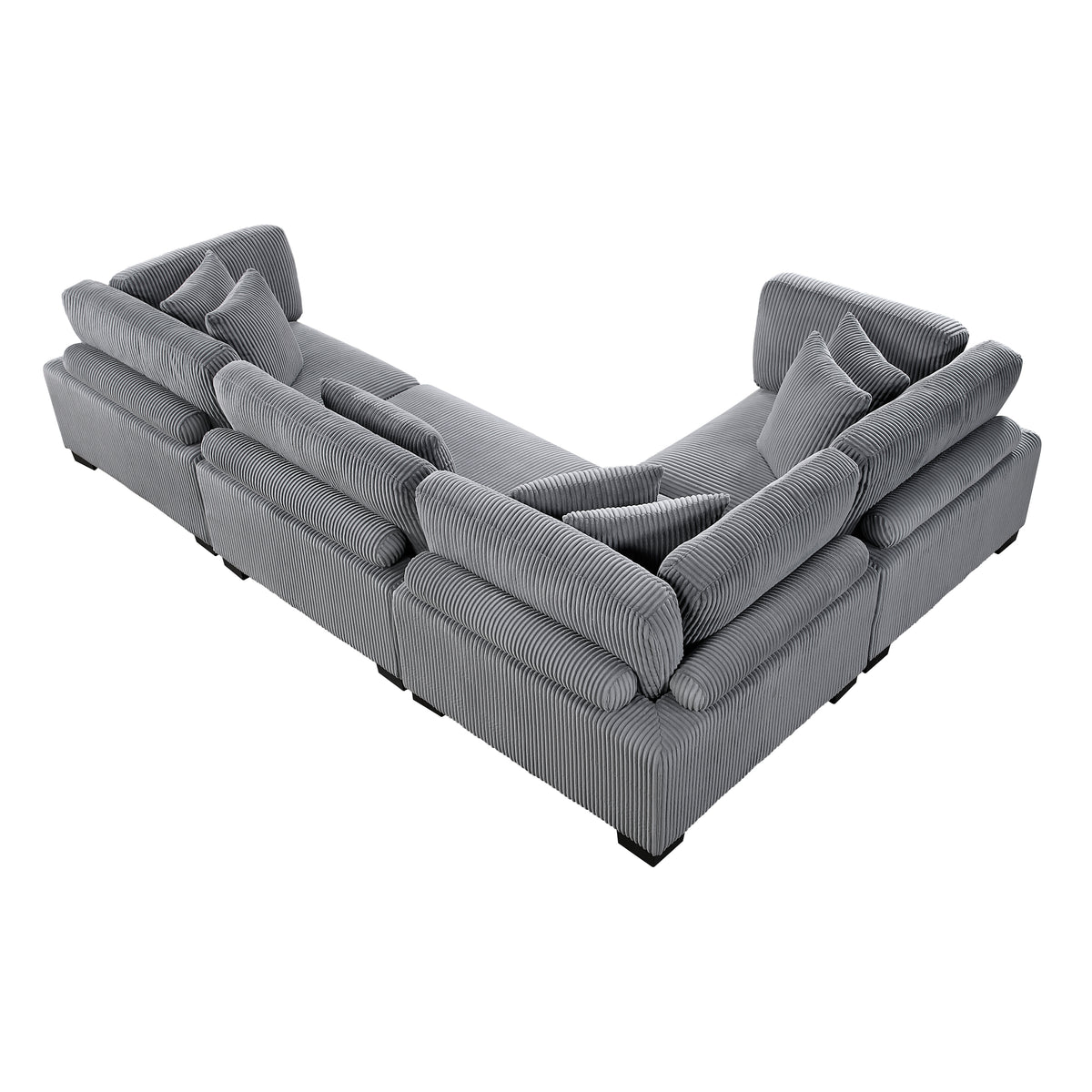 8555GY*3CRAC (4)4-Piece Modular Sectional from Homelegance - Luna Furniture