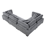 8555GY*3CRAC (4)4-Piece Modular Sectional from Homelegance - Luna Furniture