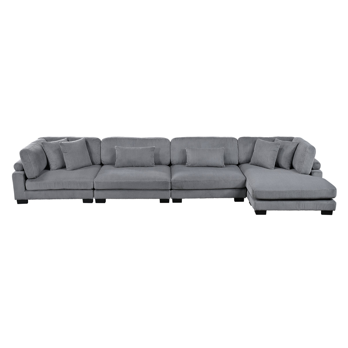 Traverse Gray 4-Piece Modular Sectional with Reversible Chaise from Homelegance - Luna Furniture