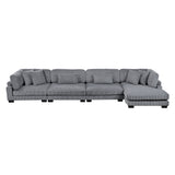 Traverse Gray 4-Piece Modular Sectional with Reversible Chaise from Homelegance - Luna Furniture
