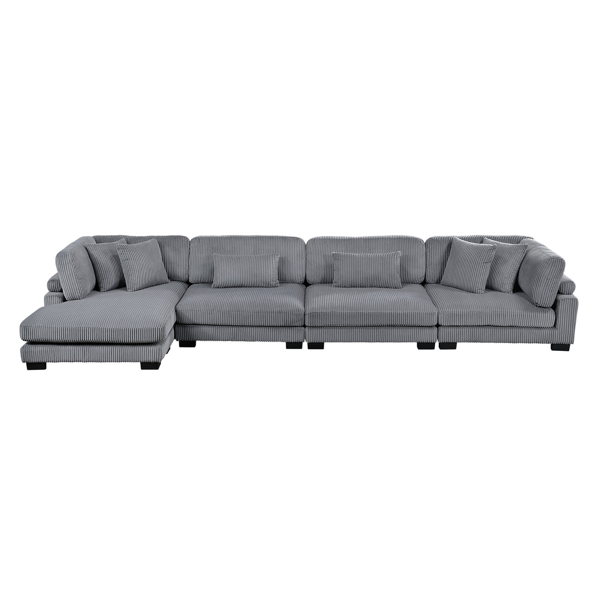 Traverse Gray 4-Piece Modular Sectional with Reversible Chaise from Homelegance - Luna Furniture