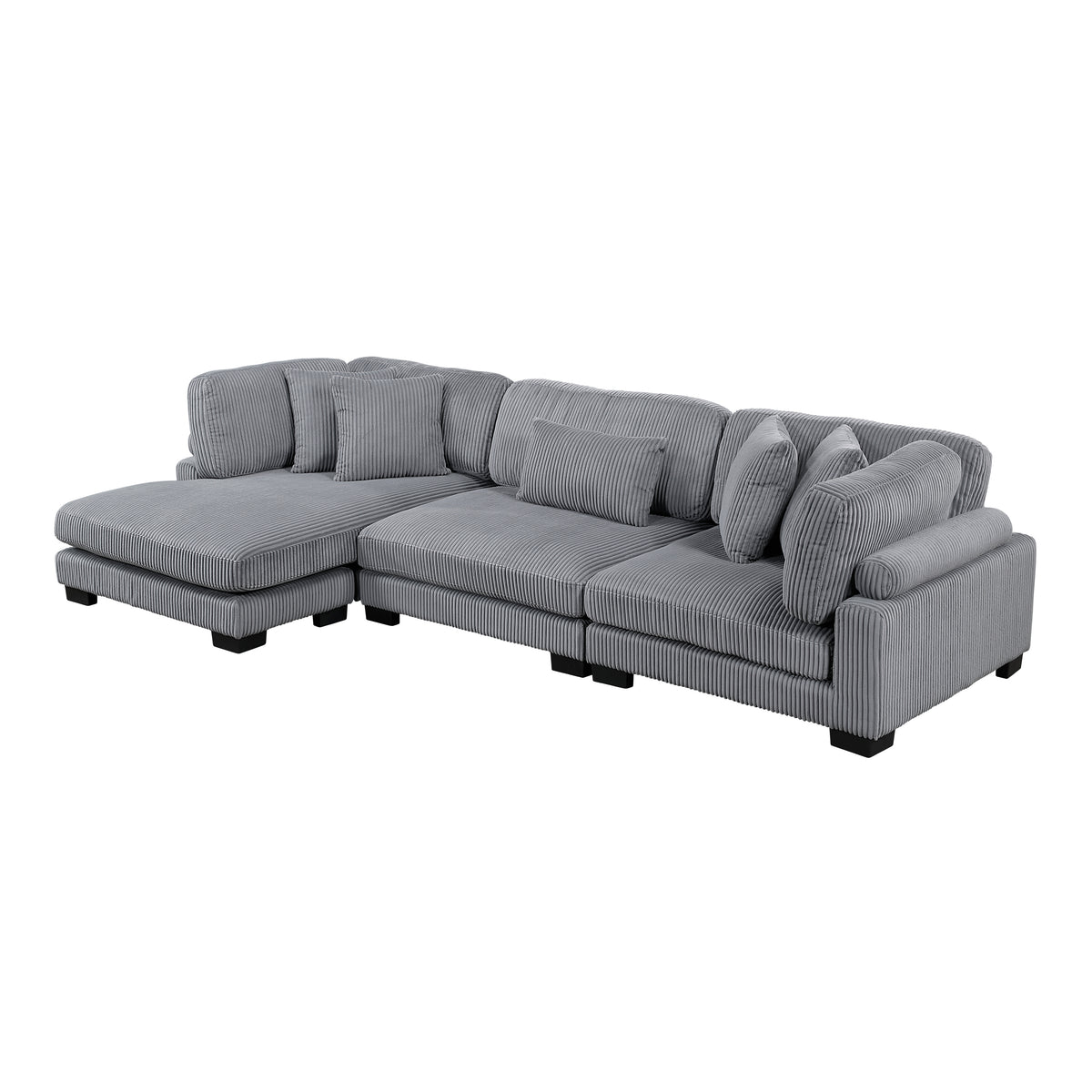 8555GY*CRACVC (3)3-Piece Modular Sectional with Reversible Chaise from Homelegance - Luna Furniture