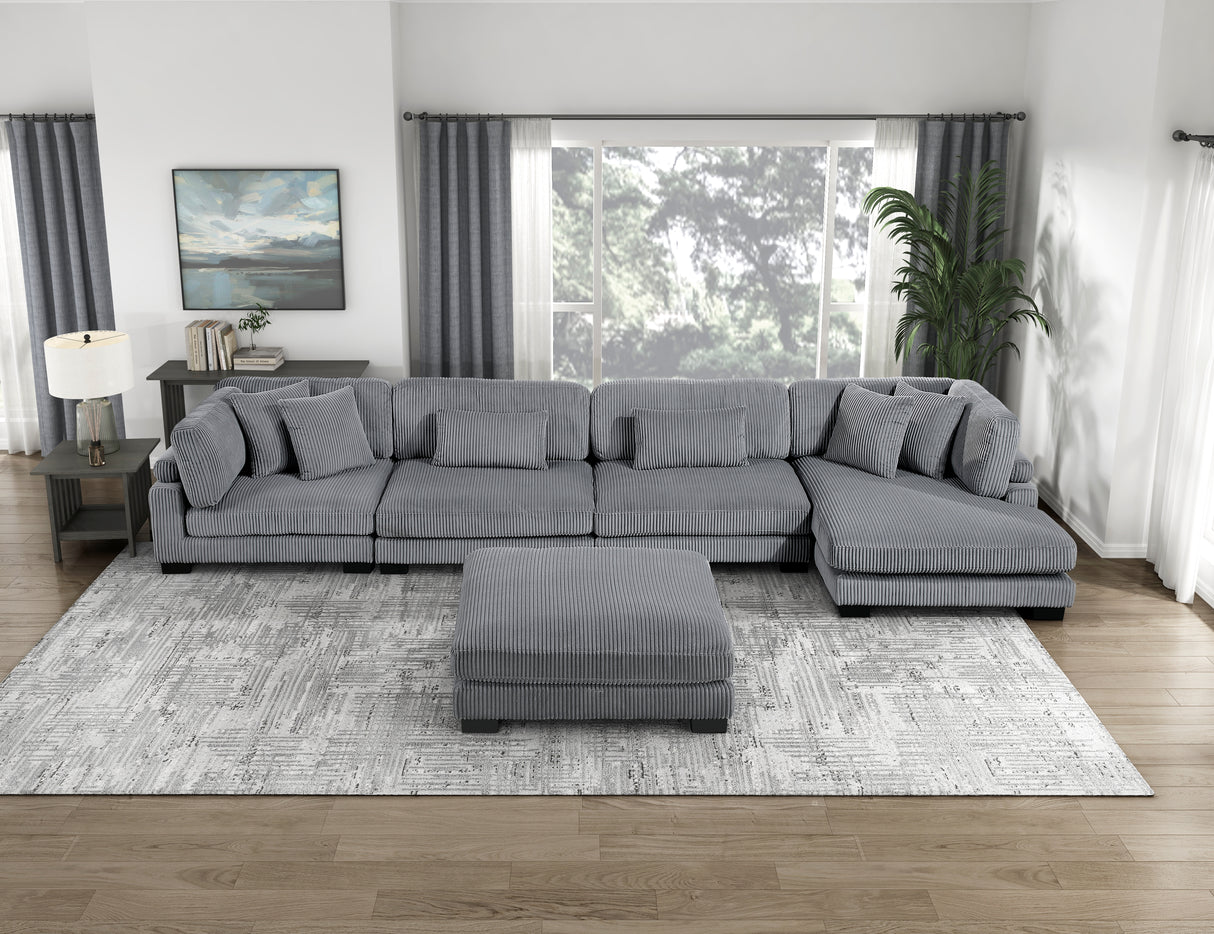 8555GY-VC Reversible Chaise from Homelegance - Luna Furniture
