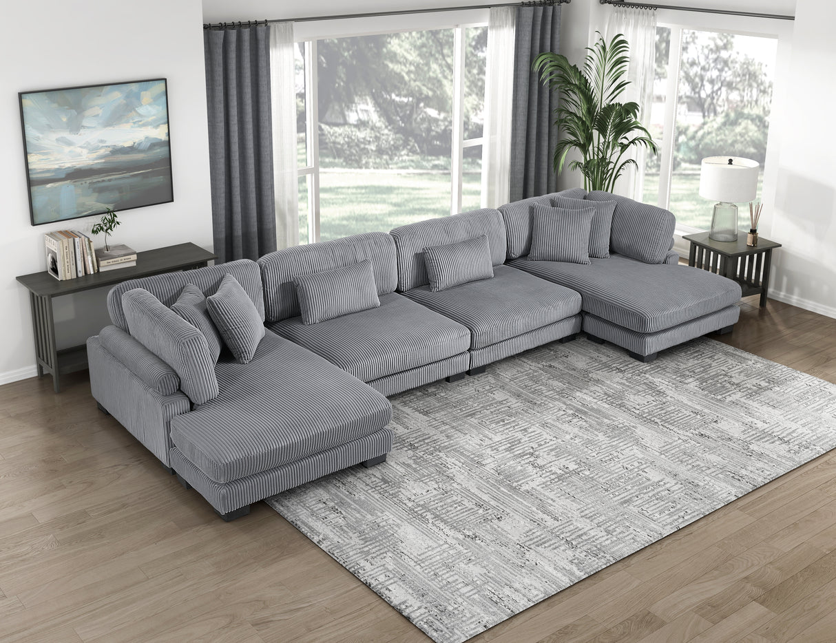 8555GY-VC Reversible Chaise from Homelegance - Luna Furniture