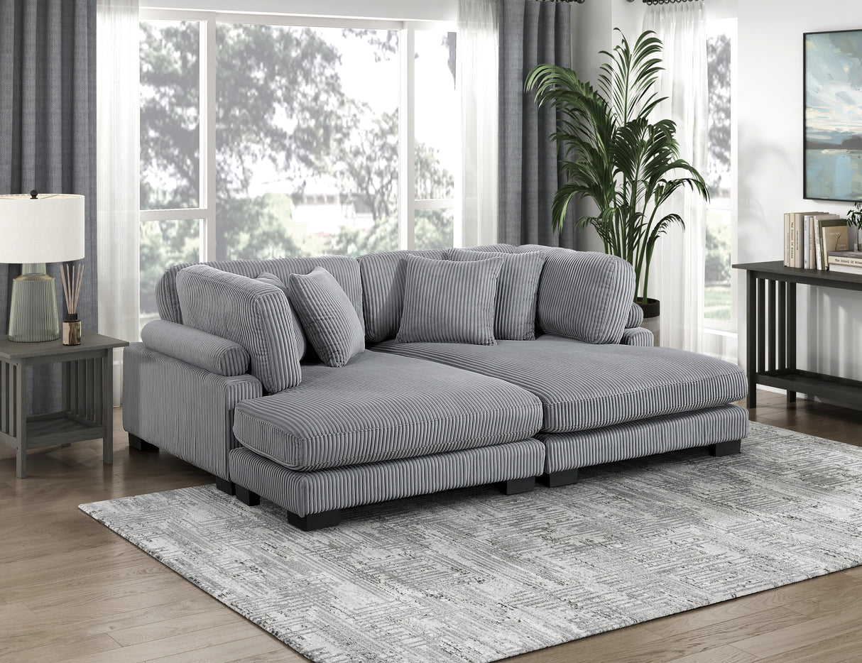 8555GY-VC Reversible Chaise from Homelegance - Luna Furniture