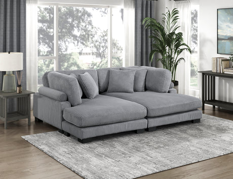 8555GY-VC Reversible Chaise from Homelegance - Luna Furniture