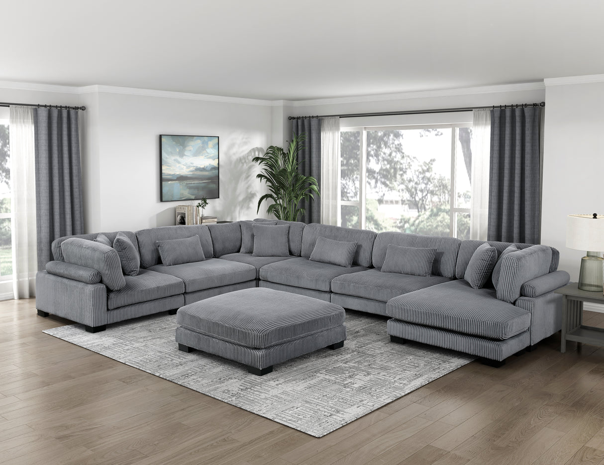 8555GY-VC Reversible Chaise from Homelegance - Luna Furniture