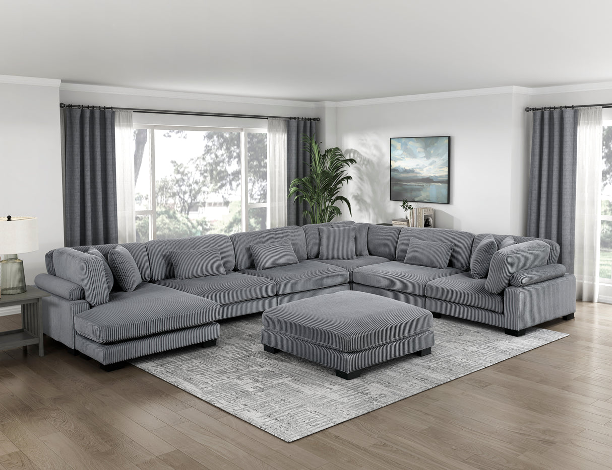 8555GY-VC Reversible Chaise from Homelegance - Luna Furniture