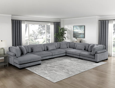 8555GY-VC Reversible Chaise from Homelegance - Luna Furniture