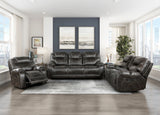 Traverse Gray Corduroy Ottoman from Homelegance - Luna Furniture