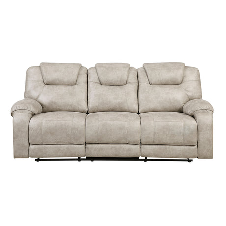 Gainesville Pewter Double Reclining Living Room Set from Homelegance - Luna Furniture