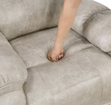 Gainesville Pewter Double Reclining Loveseat with Center Console from Homelegance - Luna Furniture