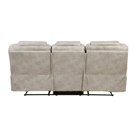 Gainesville Pewter Double Reclining Sofa from Homelegance - Luna Furniture