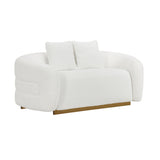 Novella White Loveseat from Homelegance - Luna Furniture