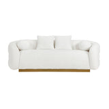 Novella White Loveseat from Homelegance - Luna Furniture