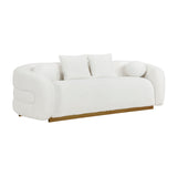 Novella White Loveseat from Homelegance - Luna Furniture