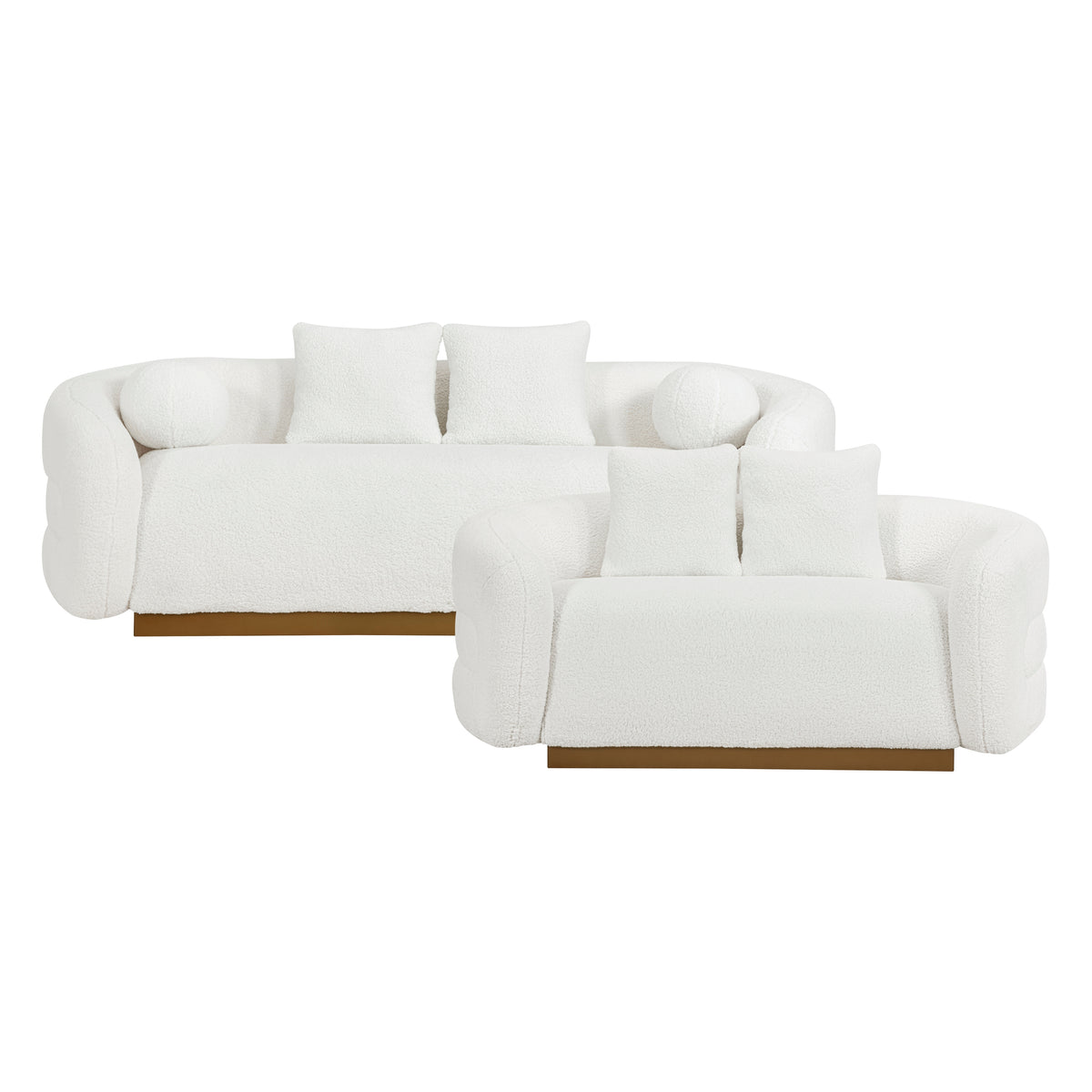 Novella White Loveseat from Homelegance - Luna Furniture