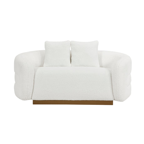 Novella White Loveseat from Homelegance - Luna Furniture