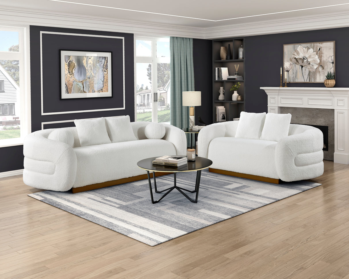 Novella White Living Room Set from Homelegance - Luna Furniture