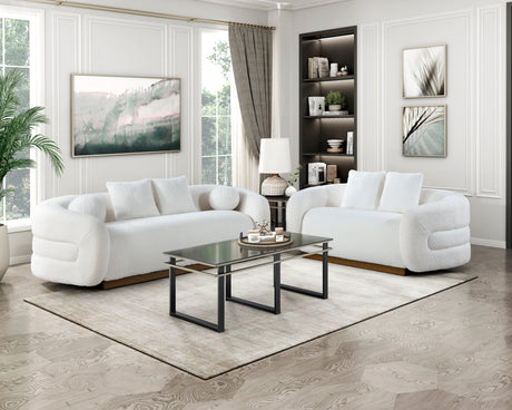Novella White Living Room Set from Homelegance - Luna Furniture