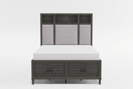 Wittenberry Gray King Storage Platform Bed from Homelegance - Luna Furniture