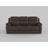 Marille Brown Bonded Leather Reclining Sofa from Homelegance - Luna Furniture