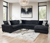 Sorento Black Oversized Sectional from Happy Homes - Luna Furniture