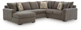 Larson Levee Espresso 3-Piece Sectional from Ashley - Luna Furniture
