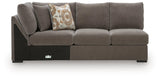 Larson Levee Espresso Left-Arm Facing Armless Loveseat with Wedge from Ashley - Luna Furniture