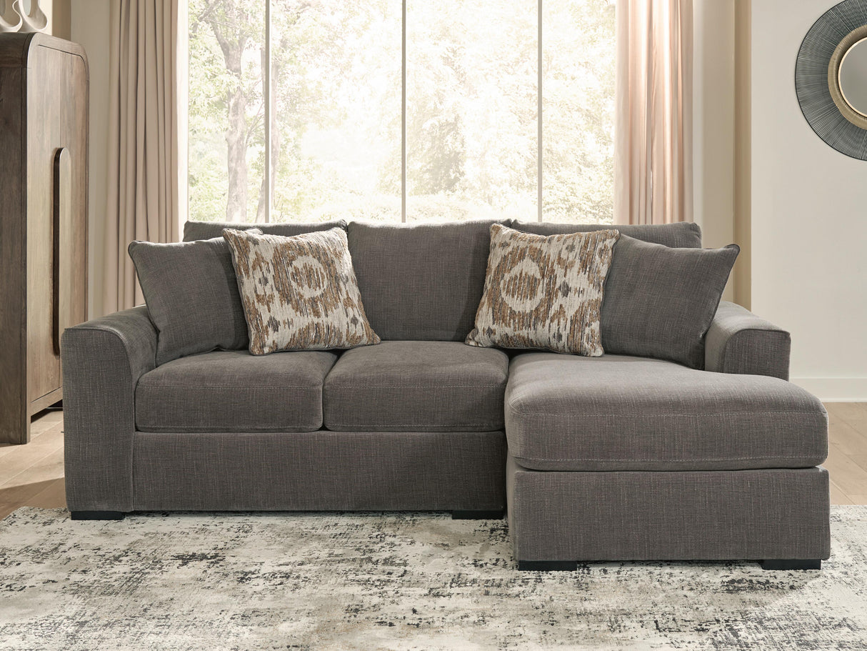 Larson Levee Espresso 2-Piece Sectional Sofa RAF Chaise from Ashley - Luna Furniture