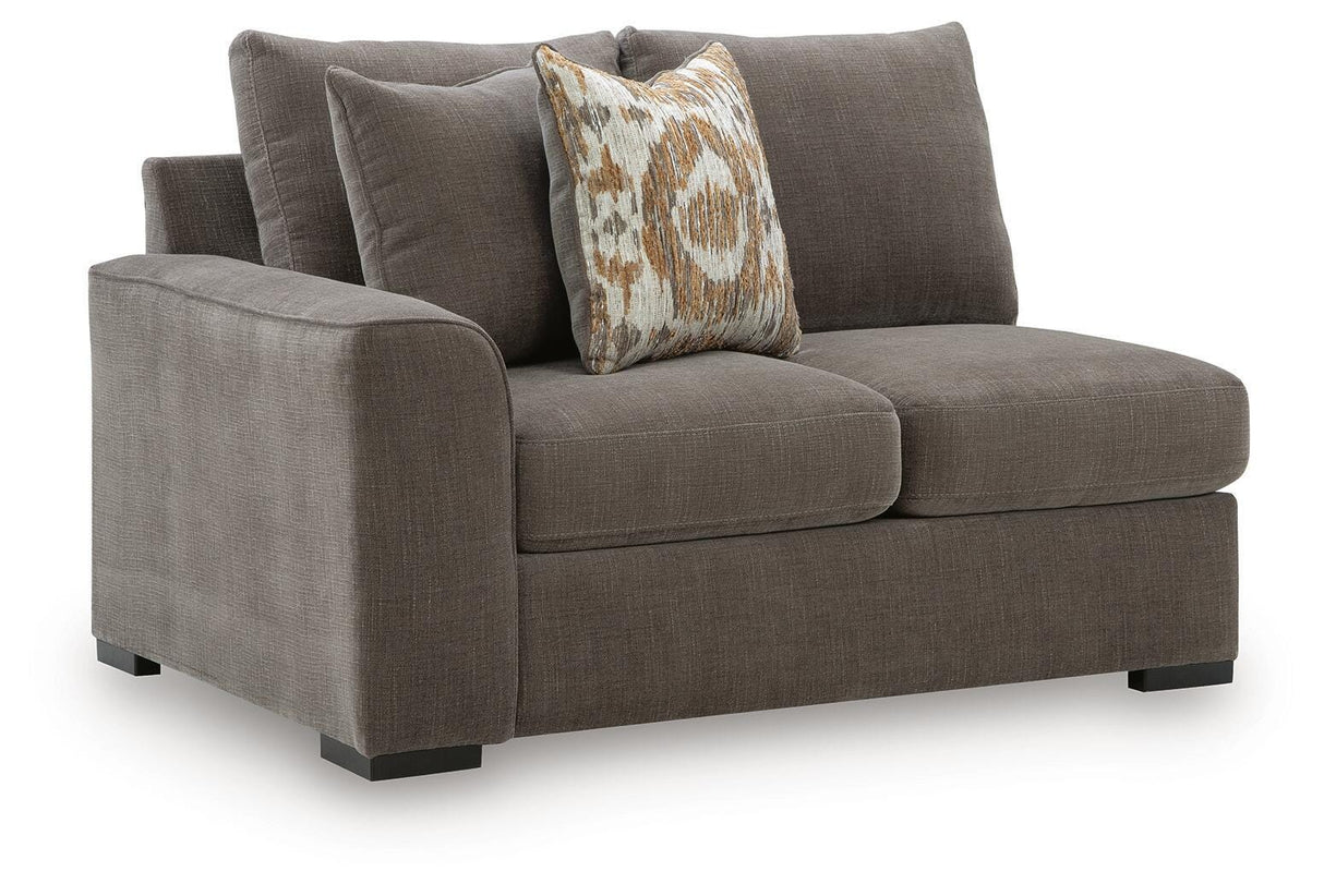 Larson Levee Espresso Left-Arm Facing Loveseat from Ashley - Luna Furniture