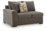 Larson Levee Espresso Left-Arm Facing Loveseat from Ashley - Luna Furniture