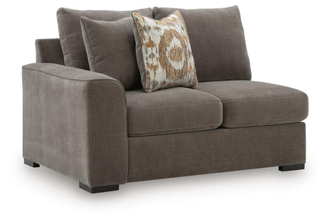 Larson Levee Espresso Left-Arm Facing Loveseat from Ashley - Luna Furniture