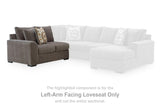 Larson Levee Espresso Left-Arm Facing Loveseat from Ashley - Luna Furniture