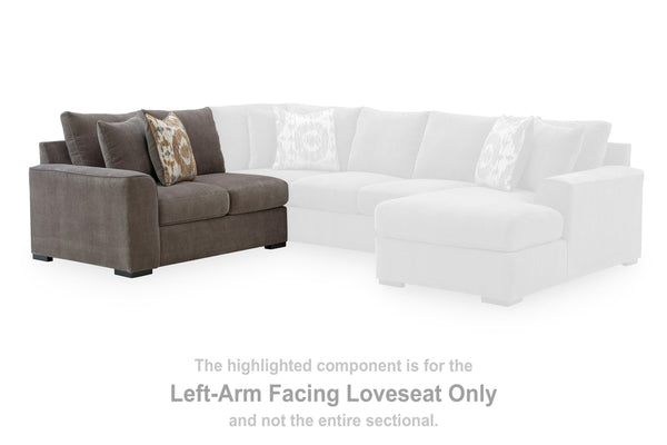 Larson Levee Espresso Left-Arm Facing Loveseat