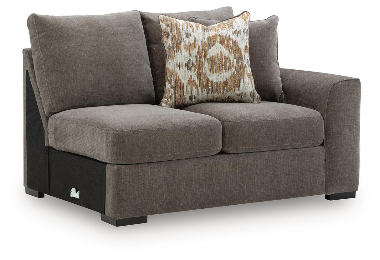Larson Levee Espresso Right-Arm Facing Loveseat from Ashley - Luna Furniture
