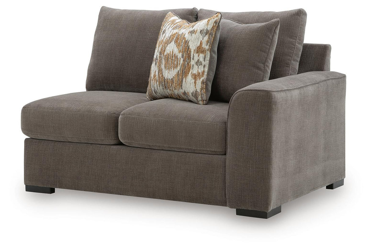 Larson Levee Espresso Right-Arm Facing Loveseat from Ashley - Luna Furniture