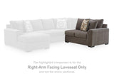 Larson Levee Espresso Right-Arm Facing Loveseat from Ashley - Luna Furniture