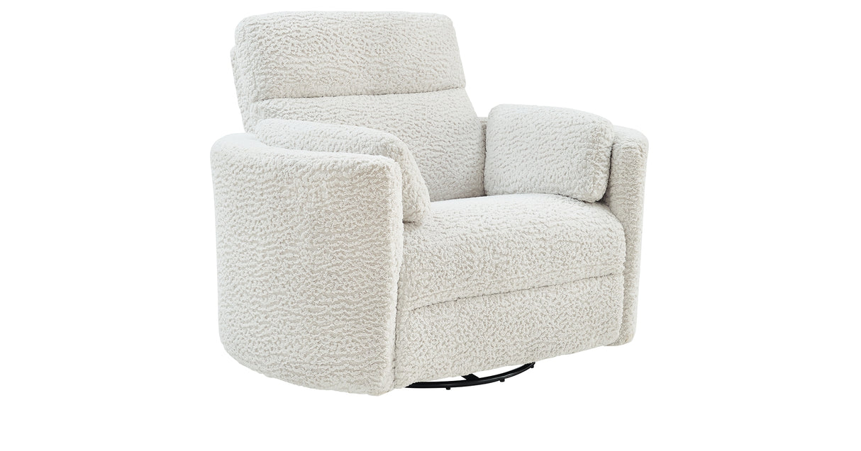 Gosaldo Silver Swivel Power Glider Recliner from Ashley Furniture - Luna Furniture