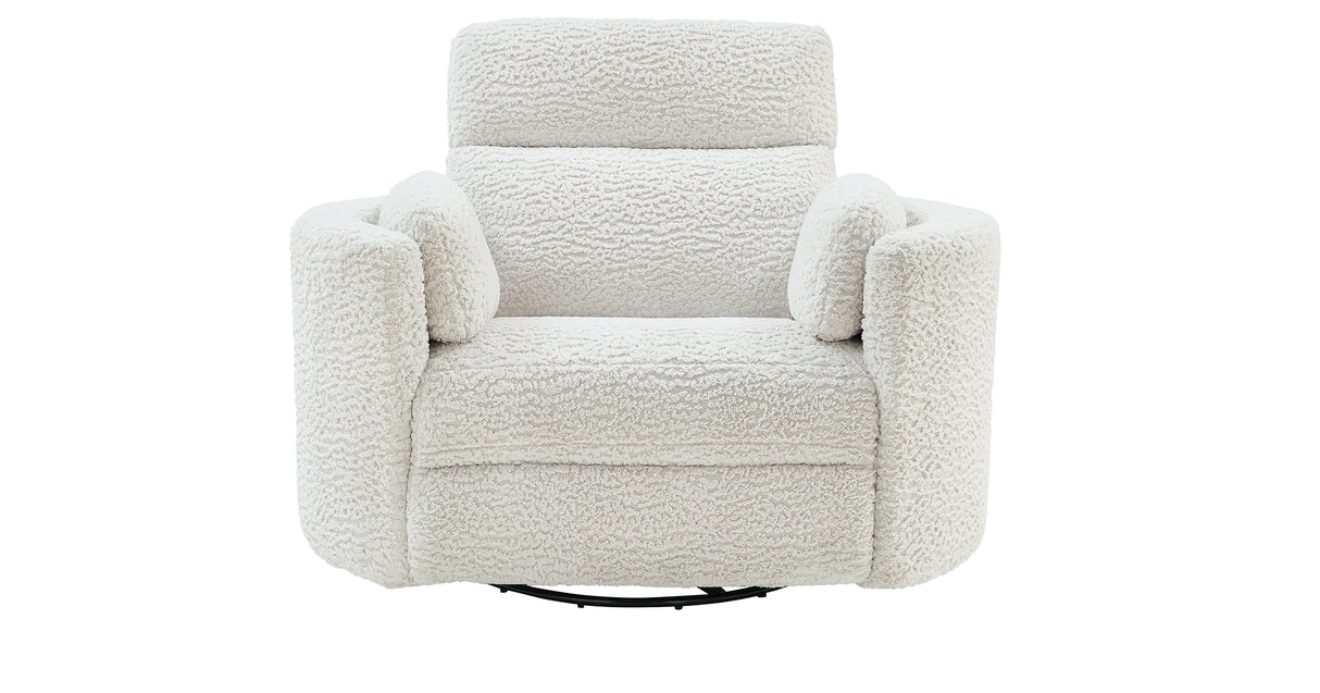 Gosaldo Silver Swivel Power Glider Recliner from Ashley Furniture - Luna Furniture