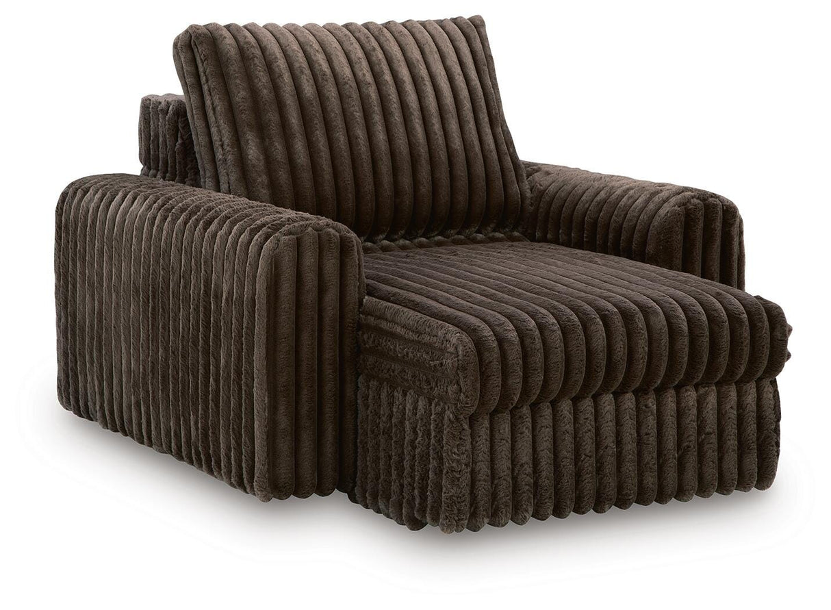 HamlinBay Chocolate Power Gliding Chaise from Ashley Furniture - Luna Furniture