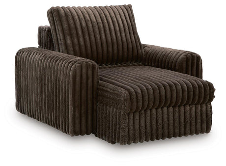 HamlinBay Chocolate Power Gliding Chaise from Ashley - Luna Furniture