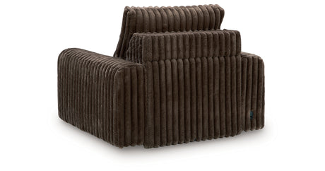 HamlinBay Chocolate Power Gliding Chaise from Ashley - Luna Furniture